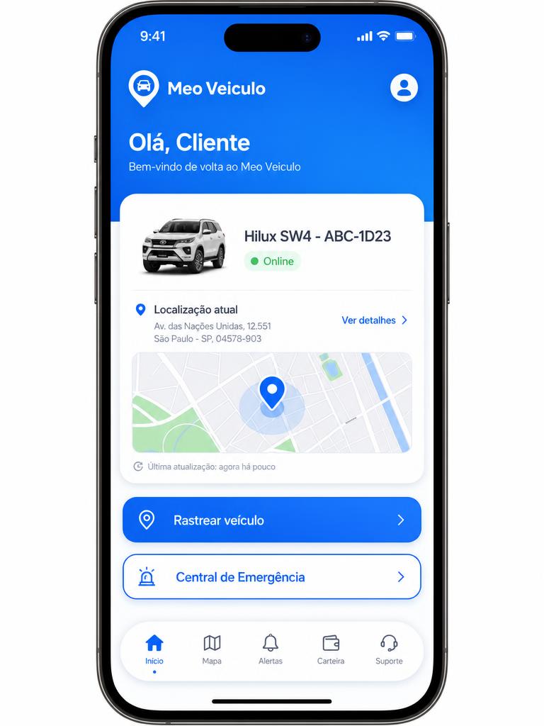App Meo Veiculo no celular